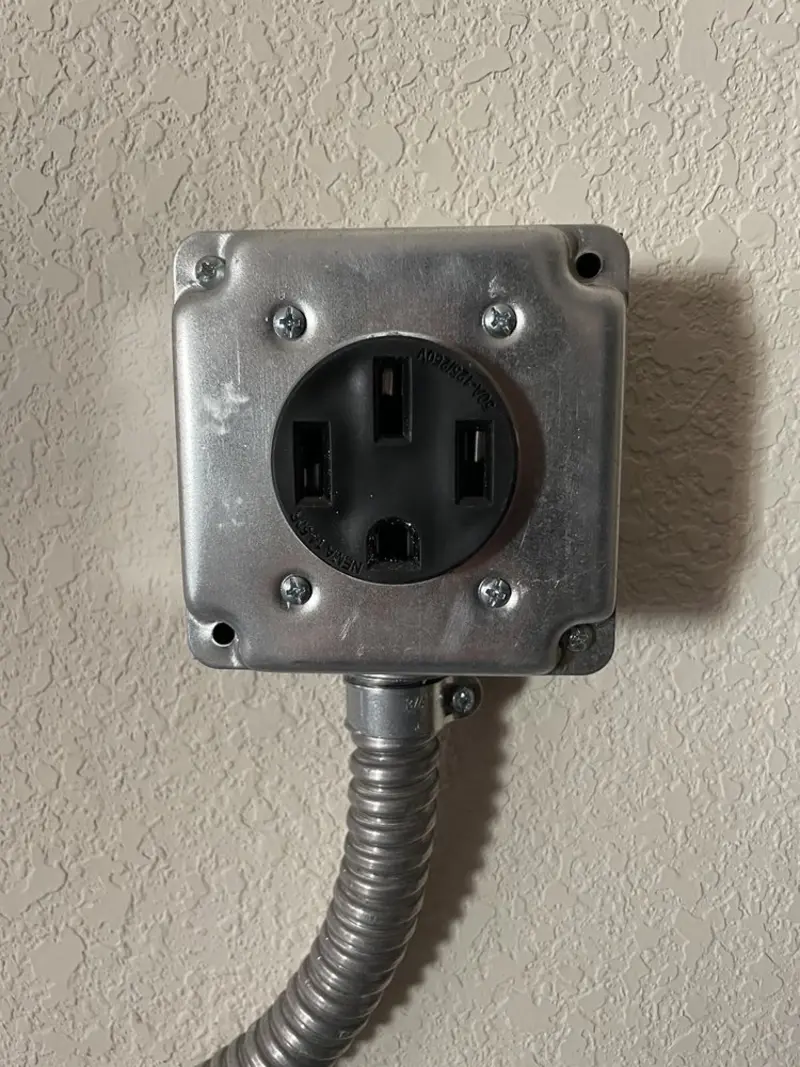 NEMA 14-50 outlet installed for Electrical Panel Upgrade in Medford